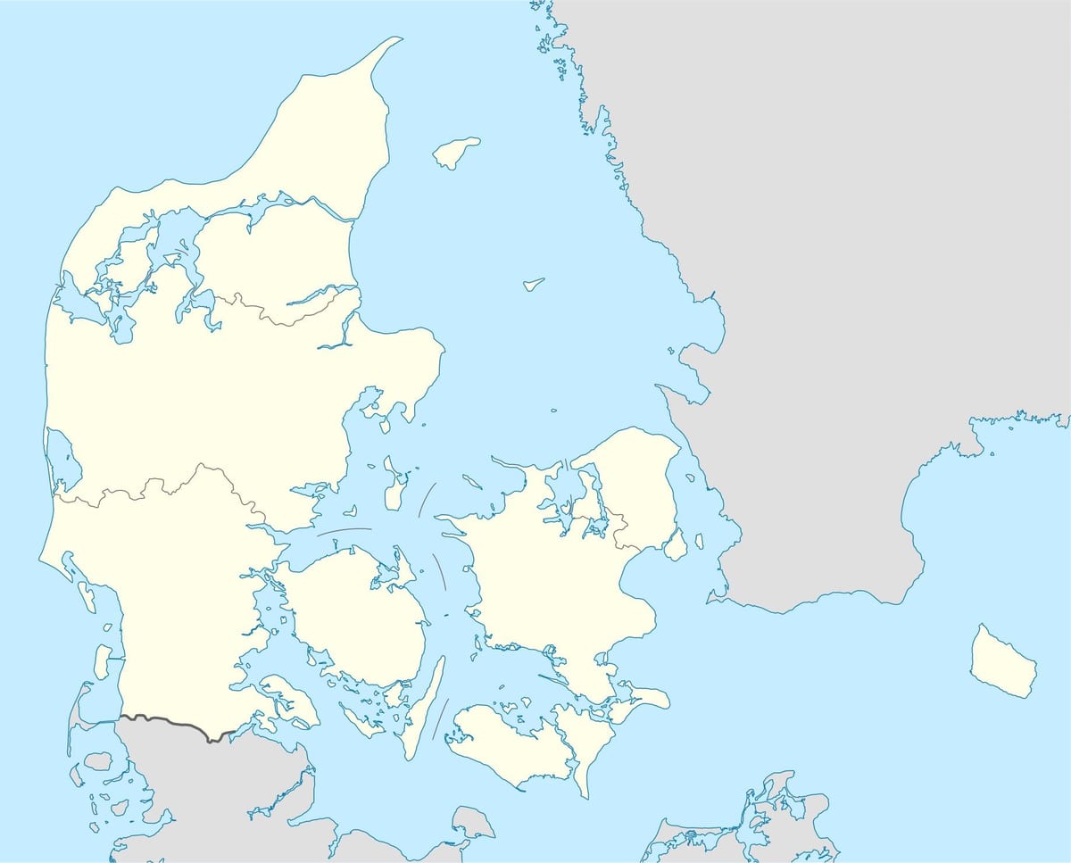 지도 덴마크의 벡터